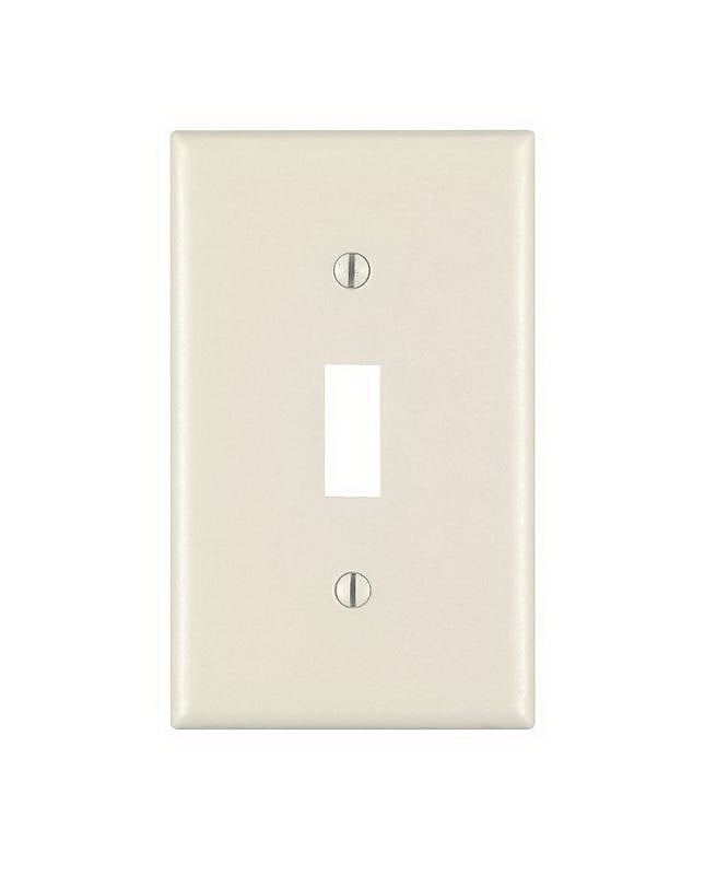 LEVITON Leviton 010-78001-000 Wallplate, 4-1/2 in L, 2-3/4 in W, 1 -Gang, Thermoset, Light Almond, Smooth ELECTRICAL LEVITON