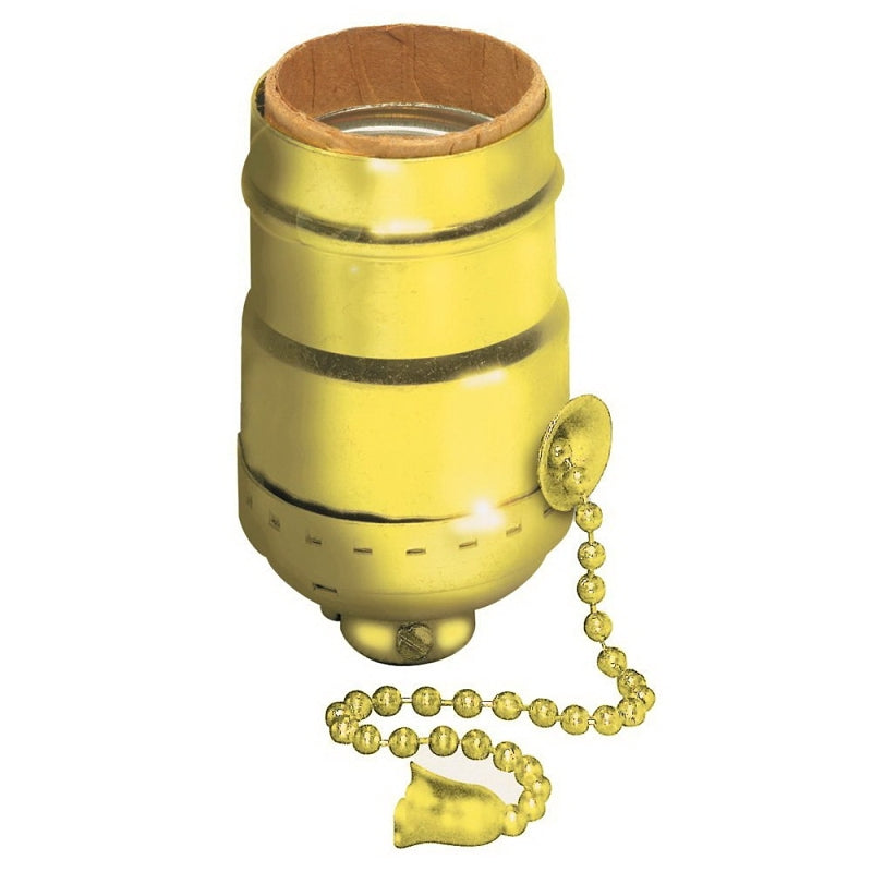 LEVITON Leviton 19980-PG Lamp Holder, 250 V, 660 W, Phenolic Housing Material, Brass ELECTRICAL LEVITON