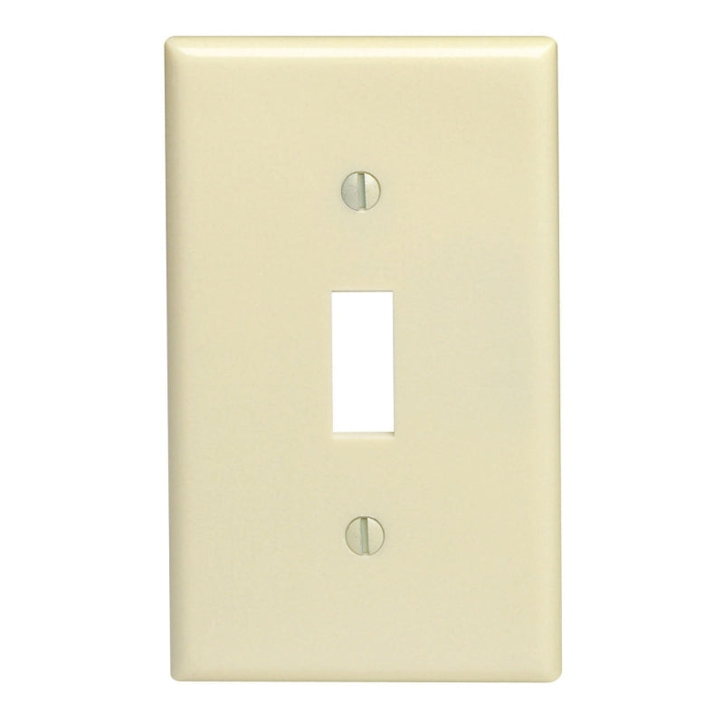 LEVITON Leviton 020-86001-000 Wallplate, Standard-Size, 4-1/2 in L, 2-3/4 in W, 1-Gang, Thermoset, Ivory ELECTRICAL LEVITON