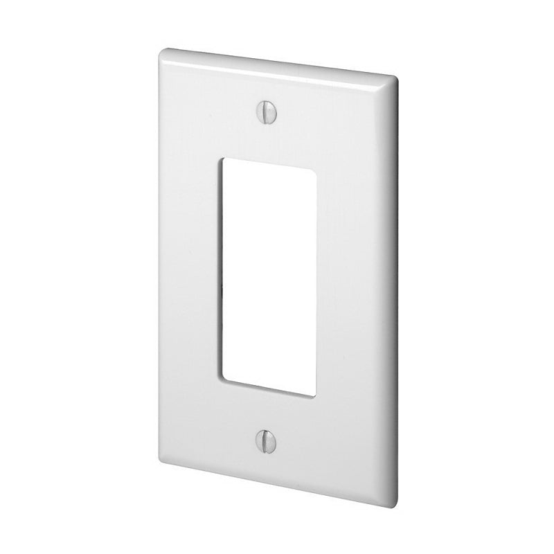 LEVITON Leviton 0PJ26-W Wallplate, 4.88 in L, 3.13 in W, 1-Gang, Nylon, White