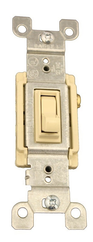 LEVITON Leviton 1453-2I Switch, 15 A, 120 V, 3 -Position, Push-In Terminal, Thermoplastic Housing Material, Ivory ELECTRICAL LEVITON