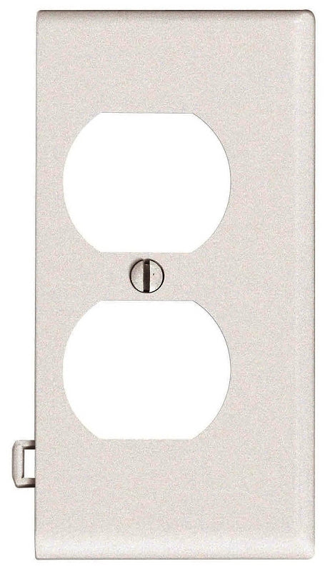 LEVITON Leviton PSE8-I Receptacle Sectional Wallplate, 1 -Gang, Thermoplastic Nylon, Ivory, Surface Mounting ELECTRICAL LEVITON