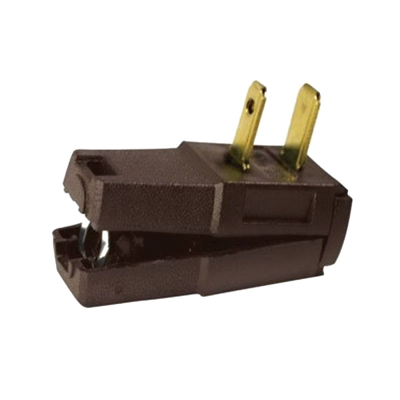 LEVITON Leviton C20-00321-000 Wire Plug, 2 -Pole, 15 A, 125 V, NEMA: NEMA 1-15, Brown ELECTRICAL LEVITON