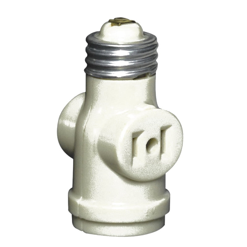 LEVITON Leviton C21-01403-00I Keyless Adapter, 660 W, Bakelite, Ivory ELECTRICAL LEVITON