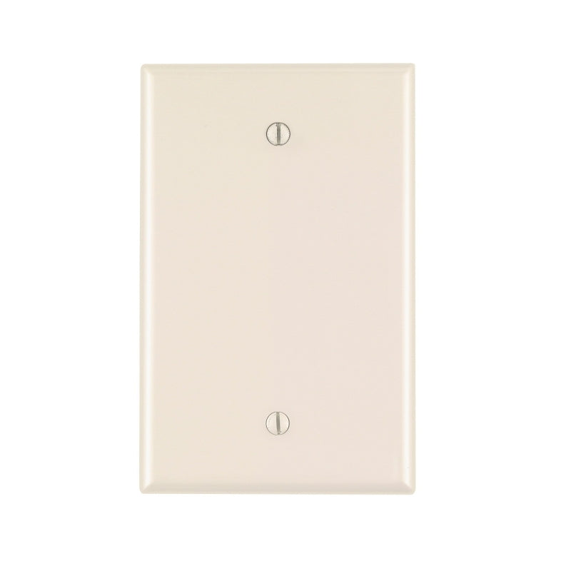 LEVITON Leviton PJ13-T Blank Wallplate, 4-7/8 in L, 3-1/8 in W, 1/4 in Thick, 1 -Gang, Nylon, Light Almond, Box Mounting ELECTRICAL LEVITON