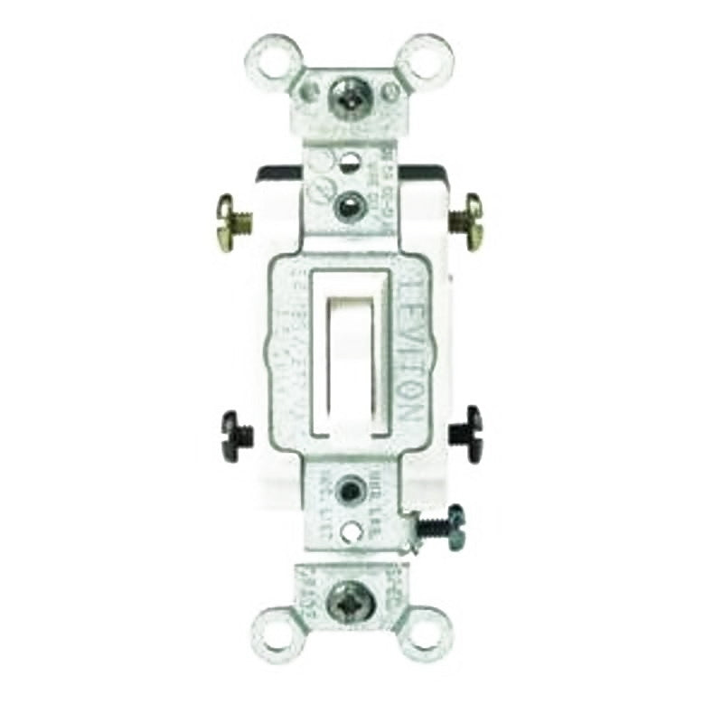 LEVITON Leviton S01-CS415-2IS Toggle Switch, 15 A, 120/277 V, Thermoplastic Housing Material, Ivory ELECTRICAL LEVITON