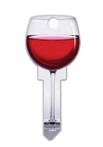 LUCKY LINE Lucky Line Key Shapes Series B108K Key Blank, Red Wine, Brass, Enamel-Coated, For: Kwikset Locks