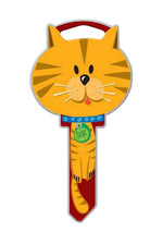 LUCKY LINE Lucky Line Key Shapes Series B115S Key Blank, Cat, Brass, Enamel-Coated, For: Schlage Locks