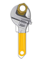 LUCKY LINE Lucky Line Key Shapes Series B123S Key Blank, Wrench, Brass, Enamel-Coated, For: Schlage Locks