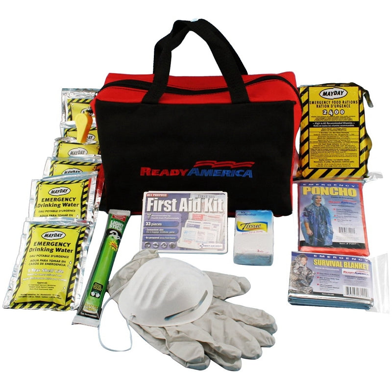 READY AMERICA Ready America 70080 Emergency Kit, Includes: (1) 2400 Calorie Food Bar, (6) 4.225 oz Water Pouches HARDWARE & FARM SUPPLIES READY AMERICA