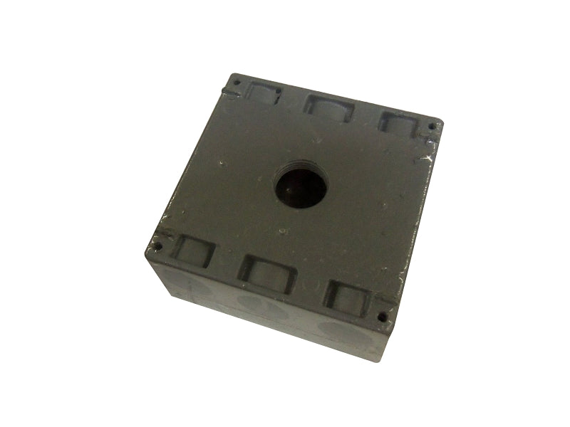 TEDDICO/BWF Teddico/Bwf TGB75-5V Outlet Box, 2-Gang, 5-Knockout, 5-3/4 in, Metal, Gray, Powder-Coated ELECTRICAL TEDDICO/BWF