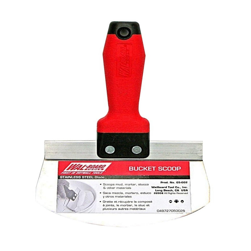 MARSHALLTOWN Wallboard Tool 05-002 Bucket Scoop, 6-1/2 in W Blade, 3 in L Blade, Stainless Steel Blade, Comfort-Grip Handle