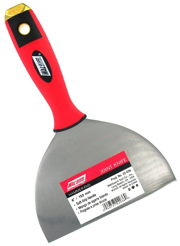 MARSHALLTOWN Wallboard Tool 22-036 Putty Knife, 6 in W Blade, 9-1/2 in L Blade, HCS Blade, Flexible Blade, Soft-Grip Handle