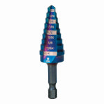 J S PRODUCTS 2-Pc. Mach-Blue Step Drill Bit, 1/8 - 1/2 In. & 3/16 - 7/8 In.