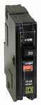 SQUARE D Square D QO QO120CP Mini Circuit Breaker, 20 A, 1-Pole, 120/240 VAC, 48 VDC, Fixed Trip, Plug ELECTRICAL SQUARE D