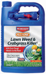 BIOADVANCED BioAdvanced 704130A Weed and Crabgrass Killer, Liquid, Black/Brown, 1 gal Bottle LAWN & GARDEN BIOADVANCED
