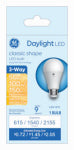 GE GE 93130568 LED Bulb, 3-Way, A19 Lamp, 50/100/150 W Equivalent, Medium Lamp Base, DayLight, 5000 K Color Temp ELECTRICAL GE