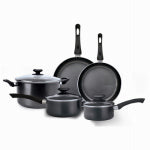 EPOCA INC Elements 8-Pc. Cookware Set, Non-Stick, Gray