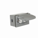 RACO INCORPORATED 1-Gang Weatherproof Flip Cover Kit, 3 Outlets, Gray ELECTRICAL RACO INCORPORATED