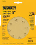 BLACK & DECKER/DEWALT Hook-and-Loop Random Orbit Sandpaper, 5 In., 8-Hole, 150-Grit, 5-Pk.