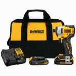 BLACK & DECKER/DEWALT 20-Volt MAX Compact Impact Driver Kit, Brushless Motor, (2) Batteries TOOLS BLACK & DECKER/DEWALT