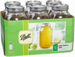 BALL Ball 2213524 Mason Jar, Wide Mouth, 64 oz, Glass, Includes: Metal Lid HOUSEWARES BALL