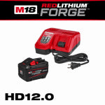 MILWAUKEE ELECTRIC TOOL CORP M18 18-Volt RedLithium Forge High Output HD 12.0 Ah Battery Pack & Charger Kit TOOLS MILWAUKEE ELECTRIC TOOL CORP
