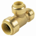 B&K LLC Push-On Pipe Tee, 3/4 x 1/2 x 1/2-Inch Brass