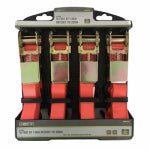 MAX CO LTD Ratchet Tie-Downs, 10 Ft. x 1 In, 4-Pk.