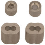 APEX TOOLS GROUP LLC Wire Rope/Cable Ferrule & Stop, 3/16 In., 2-Pk.