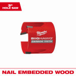 MILWAUKEE Milwaukee Big Hawg 49-56-9230 Hole Saw, 3 in Dia, 2.34 in D Cutting, 5/8-18 Arbor, 3 TPI, Carbide Cutting Edge TOOLS MILWAUKEE