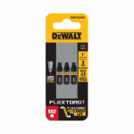 DEWALT ACCESSORIES #2 Square FlexTorq Bits, 1 In., 3-Pk. TOOLS DEWALT ACCESSORIES