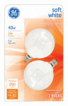 GE GE 44414 Light Bulb, 40 W, G16.5 Lamp, E12 Candelabra Lamp Base, 290 Lumens, 2500 K Color Temp, Soft White Light ELECTRICAL GE
