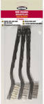 HYDE TOOLS Wire Brush Set, Mini, Brass, 3-Pk.
