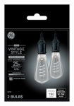 GE GE 93123799 LED Bulb, ST19 Lamp, 25 W Equivalent, E26 Medium Lamp Base, Dimmable, Soft White Light, 2700 K Color Temp ELECTRICAL GE