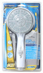 CAMCO Camco USA 43714 Shower Head Kit with On/Off, Round, 2.5, 1.7 gpm, 1/2 in Connection, 5-Spray Function, 4 in Dia, 9 in L AUTOMOTIVE CAMCO