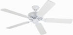 WESTINGHOUSE FAN & LIGHTING Contractor's Choice Ceiling Fan, White, 5 Blades, 52-In.