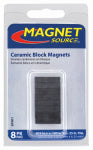 MASTER MAGNETICS Magnet Source 07001 Magnet Block, Ceramic, Charcoal Gray, 7/8 in L, 3/16 in W, 1/4 in H TOOLS MASTER MAGNETICS   