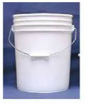 LEAKTITE Industrial Pail, White Plastic, 5-Gallons PAINT LEAKTITE