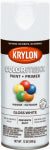 KRYLON Krylon K05545007 Enamel Spray Paint, 12 oz Can, 25 sq-ft Coverage Area, Solvent Base, Gloss, White PAINT KRYLON