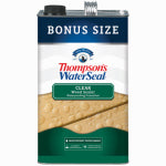 THOMPSON'S WATERSEAL Thompson's WaterSeal TH.090001-03 Wood Sealer, Transparent, Liquid, Clear, 1.2 gal PAINT THOMPSON'S WATERSEAL