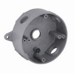 RACO INCORPORATED Round Weatherproof Box, (5) 1/2 in. Threaded Outlets, Gray
