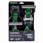 HAMPTON PRODUCTS-KEEPER Ratchet Tie Down, 1.25 In. x 16 Ft., 2-Pk.
