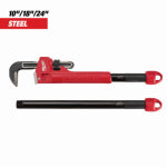 MILWAUKEE Milwaukee 48-22-7314 Adaptable Pipe Wrench, 2-1/2 in Jaw, 21.8 in L, Serrated Jaw, Steel, Ergonomic Handle TOOLS MILWAUKEE