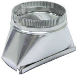 LAMBRO INDUSTRIES Aluminum HVAC Duct Pipe Transition Fitting, 7-In. Round PLUMBING, HEATING & VENTILATION LAMBRO INDUSTRIES
