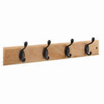 ASSA ABLOY AMERICAS RESIDENTIALI NC Hook Rack, 4 Oil Rubbed Bronze Hooks on Natural Rail, 18 In. HARDWARE & FARM SUPPLIES ASSA ABLOY AMERICAS RESIDENTIALI NC