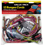 KEEPER Keeper 06313 Bungee Cord, Steel End, Rubber, Hook End, 12/PK AUTOMOTIVE KEEPER