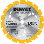 DEWALT ACCESSORIES Carbide Blade, 18-Tooth x 7-1/4 In. TOOLS DEWALT ACCESSORIES