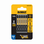 DEWALT ACCESSORIES FlexTorq PH2 Driver Bits, Impact Ready, 2.25 In., 5-Pk. TOOLS DEWALT ACCESSORIES