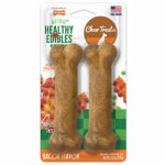 NYLABONE PRODUCTS Healthy Edibles All-Natural Long-Lasting Chew Treats, Bacon Flavor, Medium Dogs, 2-Ct.